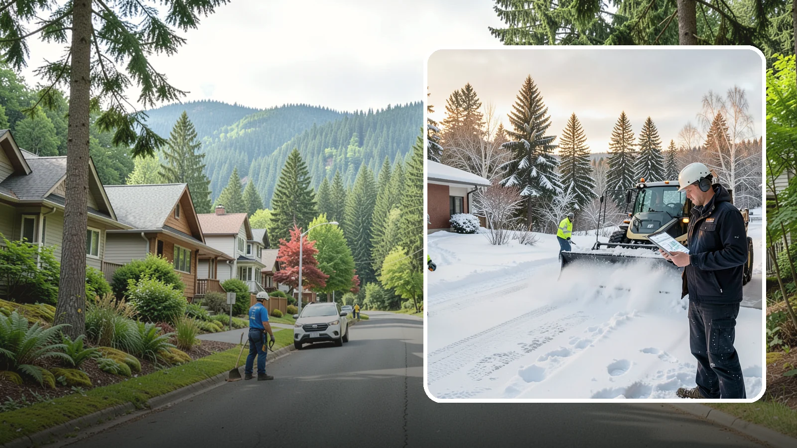1-Inch Trigger Snow Removal in Darrington, Snohomish County, WA - Automatic clearing that launches the instant accumulation reaches one inch, the tightest trigger we offer.