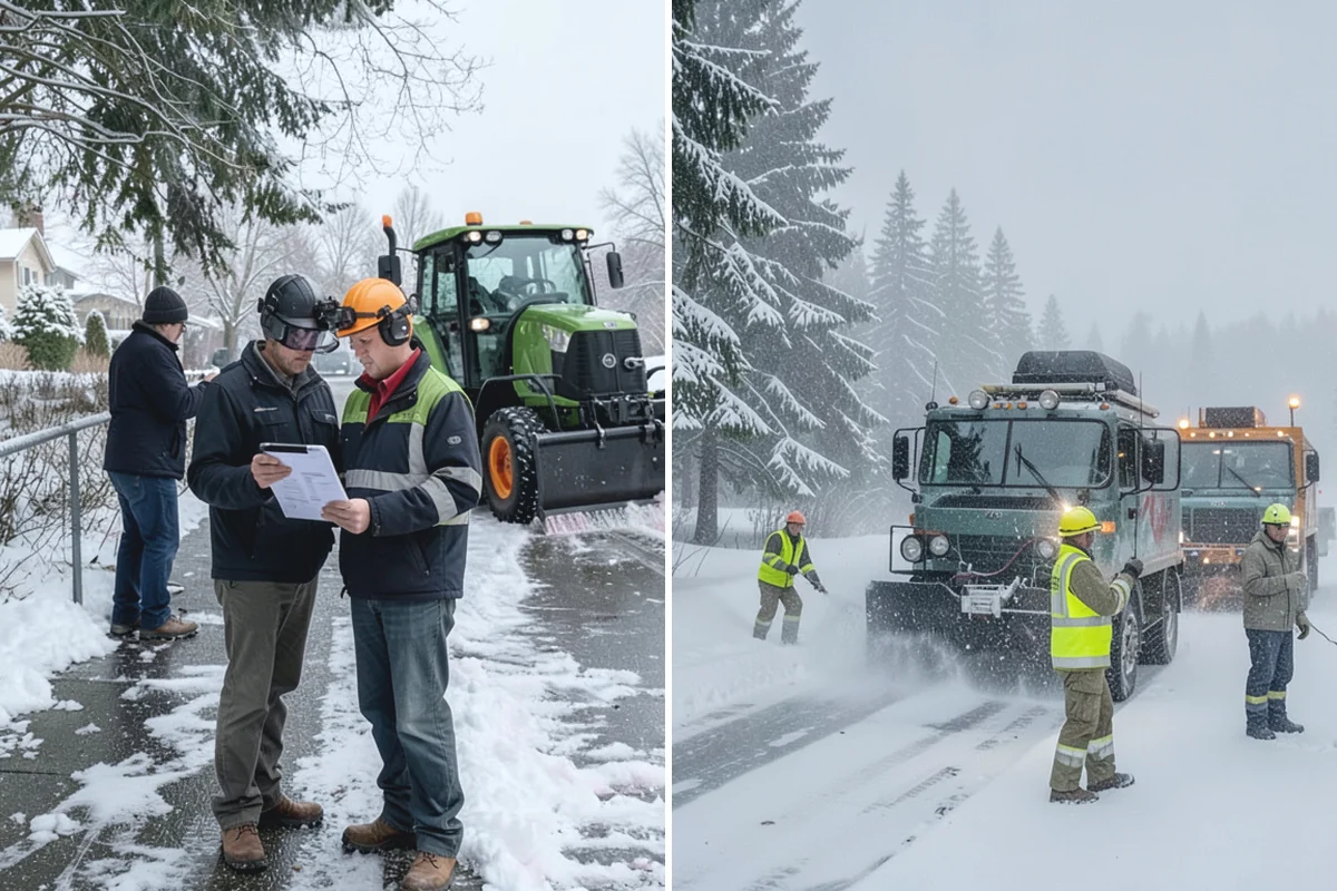 1-Inch Trigger Snow Removal in Des Moines, King County, WA - We set a one-inch measurement trigger for your site at signup