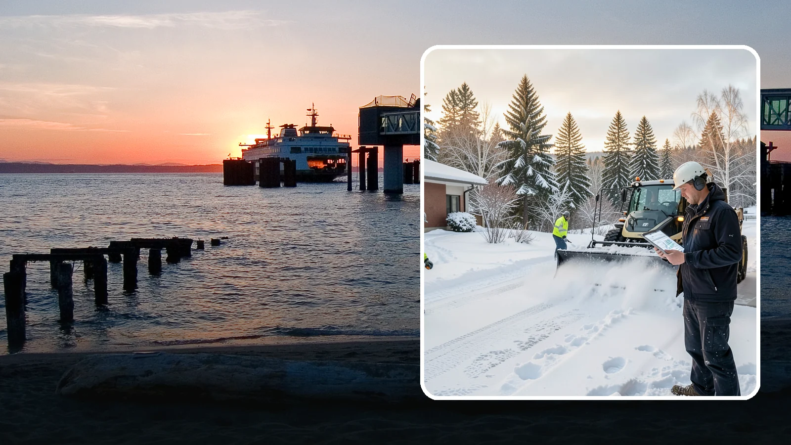1-Inch Trigger Snow Removal in Edmonds, Snohomish County, WA - Automatic clearing that launches the instant accumulation reaches one inch, the tightest trigger we offer.