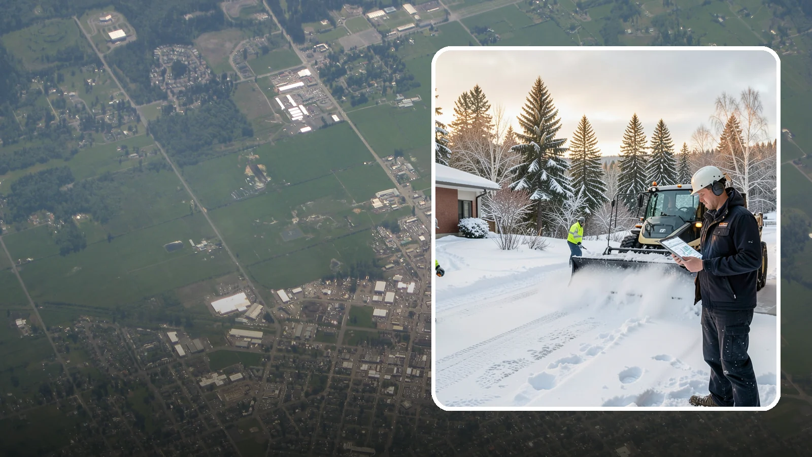 1-Inch Trigger Snow Removal in Enumclaw, King County, WA - Automatic clearing that launches the instant accumulation reaches one inch, the tightest trigger we offer.