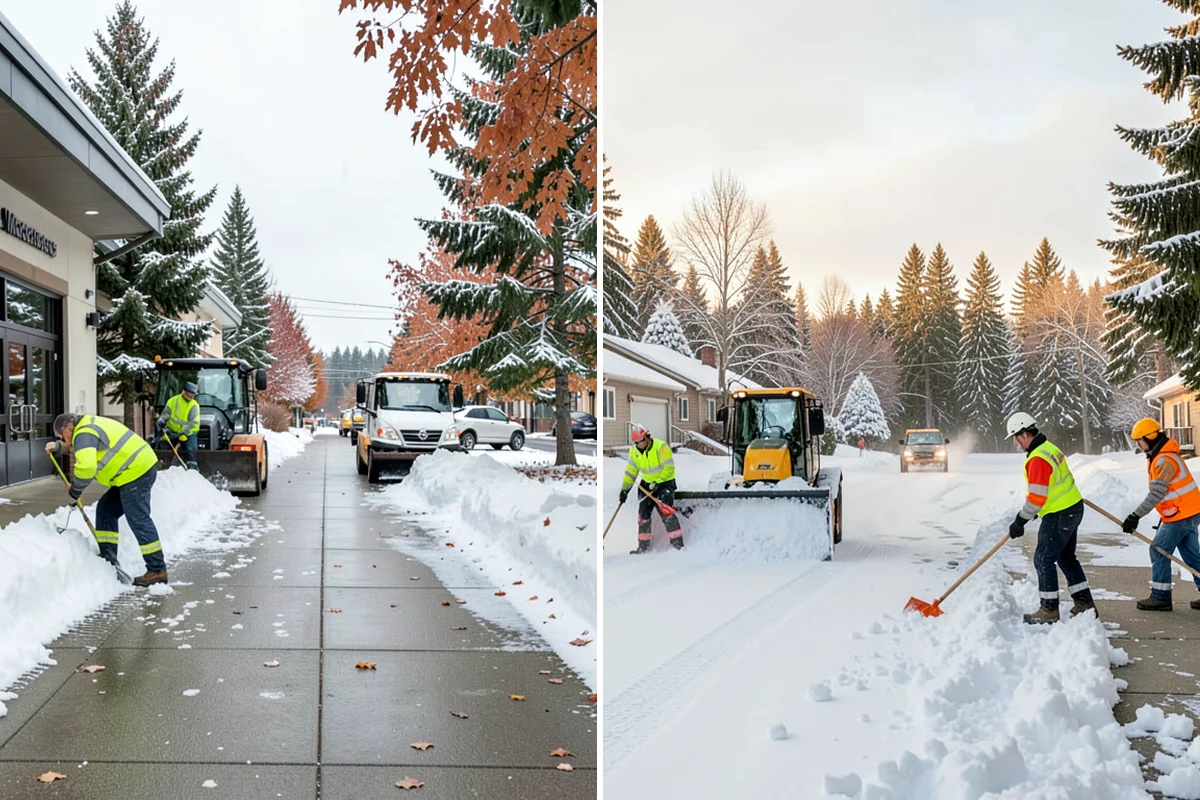 1-Inch Trigger Snow Removal in Enumclaw, King County, WA - We set a one-inch measurement trigger for your site at signup