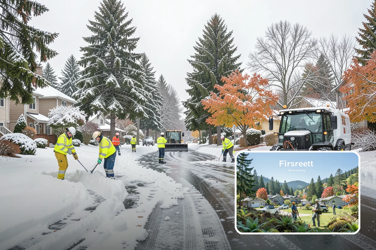 1-Inch Trigger Snow Removal in Fircrest, Pierce County, WA - Earliest possible dispatch of any trigger level