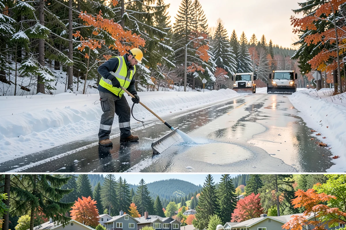 1-Inch Trigger Snow Removal in Fircrest, Pierce County, WA - This aggressive trigger is most valuable from December through February when overnight lowland freezes are common.