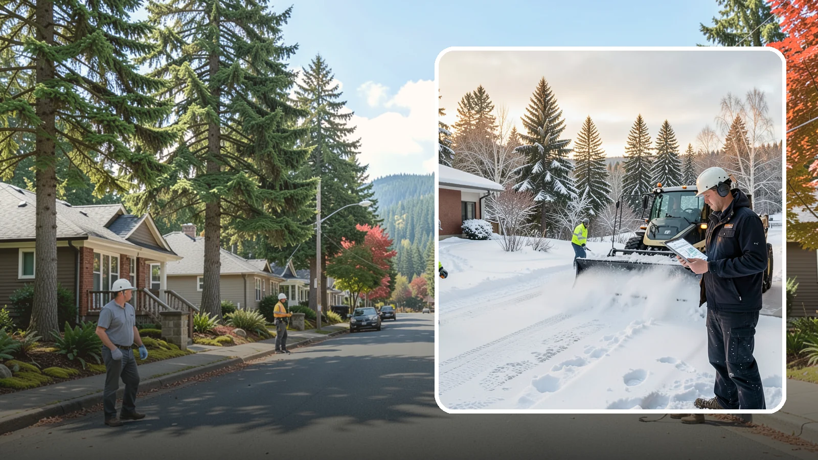 1-Inch Trigger Snow Removal in Hunts Point, King County, WA - Automatic clearing that launches the instant accumulation reaches one inch, the tightest trigger we offer.
