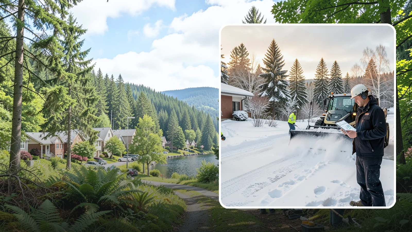1-Inch Trigger Snow Removal in Lake Forest Park, King County, WA - Automatic clearing that launches the instant accumulation reaches one inch, the tightest trigger we offer.