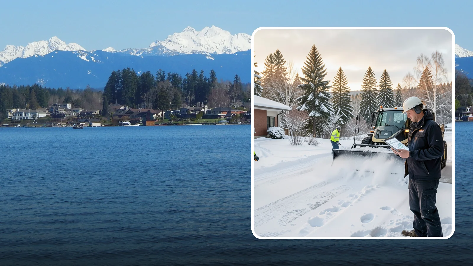 1-Inch Trigger Snow Removal in Lake Stevens, Snohomish County, WA - Automatic clearing that launches the instant accumulation reaches one inch, the tightest trigger we offer.