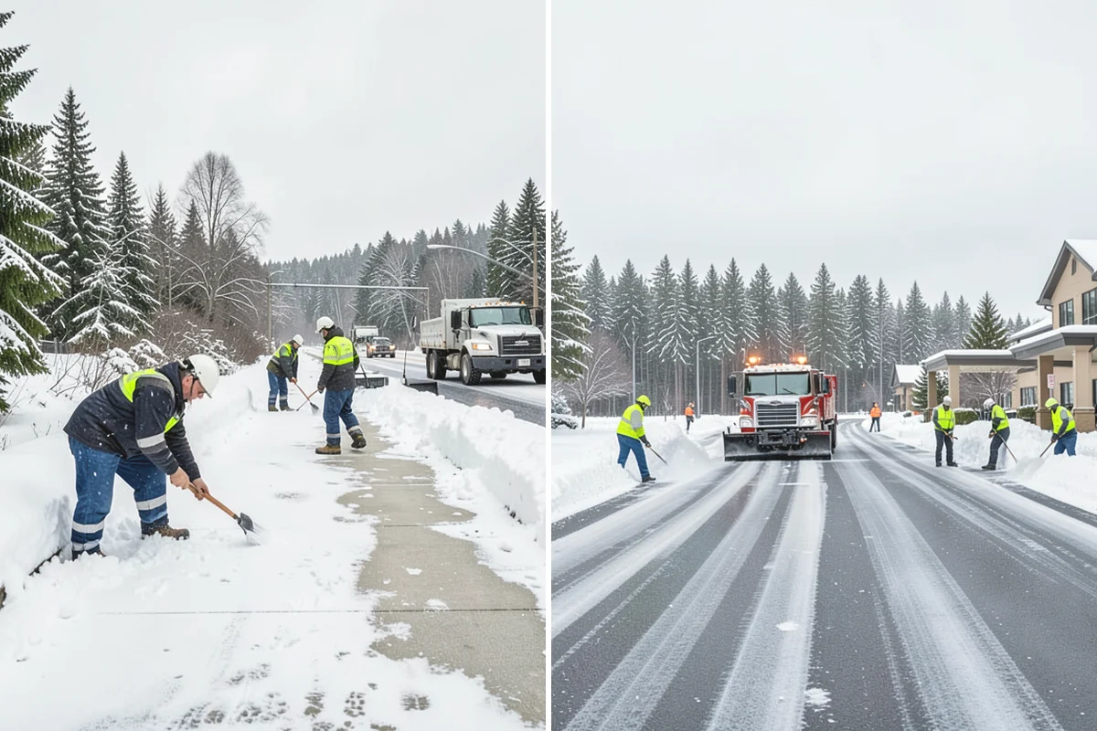 1-Inch Trigger Snow Removal in Lake Stevens, Snohomish County, WA - We set a one-inch measurement trigger for your site at signup