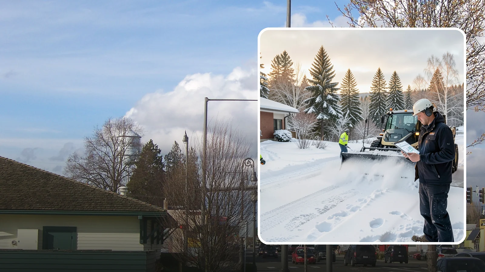1-Inch Trigger Snow Removal in Marysville, Snohomish County, WA - Automatic clearing that launches the instant accumulation reaches one inch, the tightest trigger we offer.