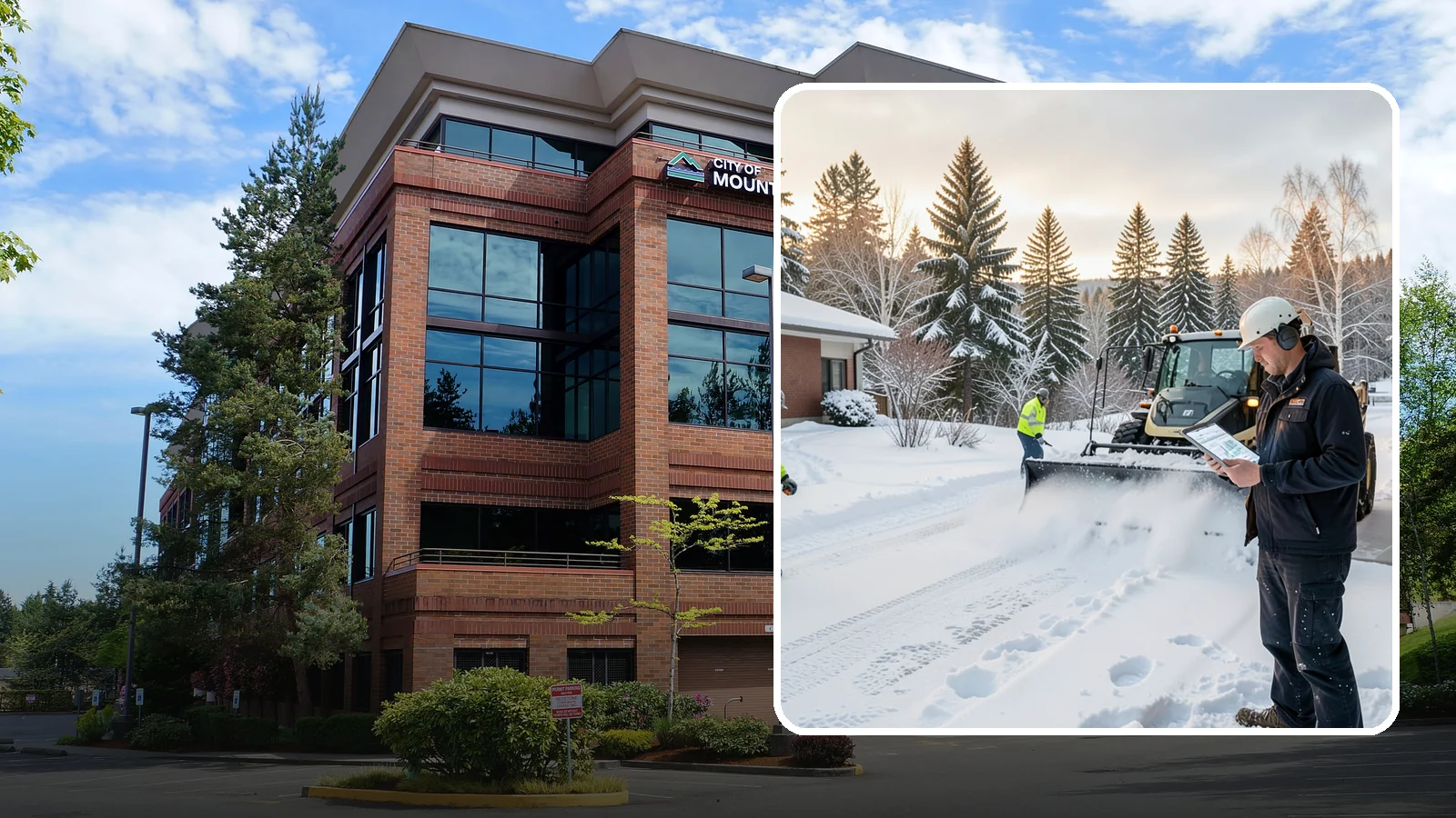 1-Inch Trigger Snow Removal in Mountlake Terrace, Snohomish County, WA - Automatic clearing that launches the instant accumulation reaches one inch, the tightest trigger we offer.