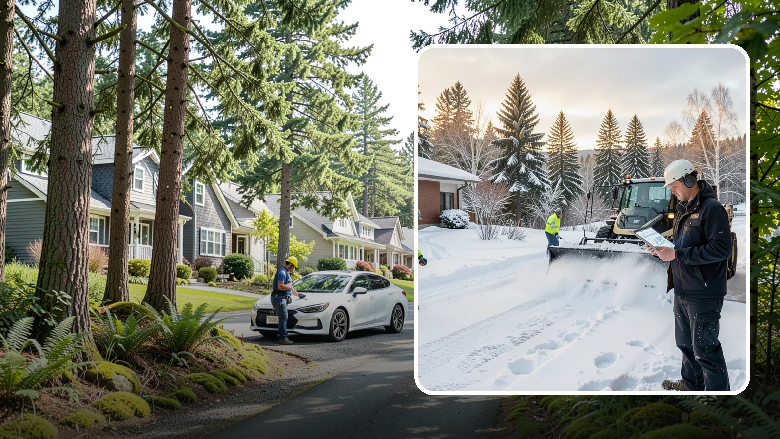 1-Inch Trigger Snow Removal in Normandy Park, King County, WA - Automatic clearing that launches the instant accumulation reaches one inch, the tightest trigger we offer.