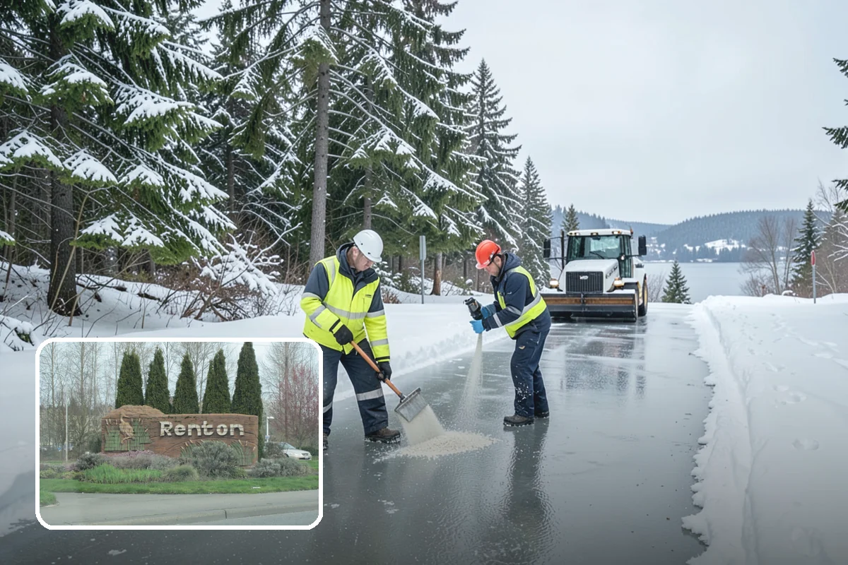 1-Inch Trigger Snow Removal in Renton, King County, WA - Earliest possible dispatch of any trigger level
