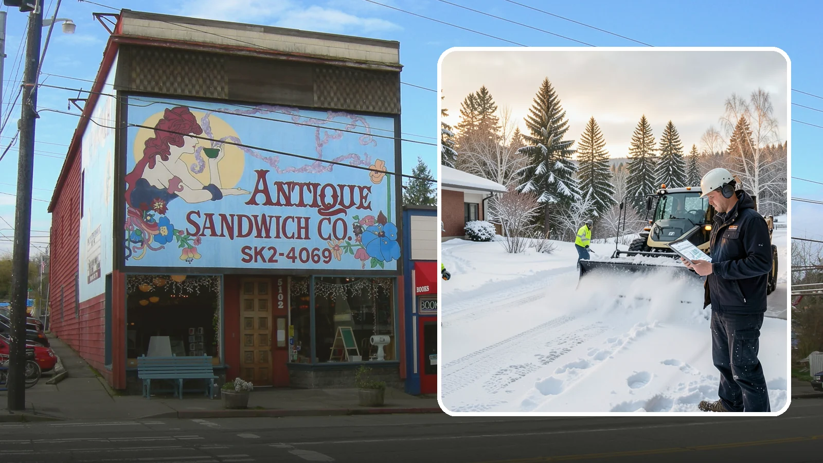 1-Inch Trigger Snow Removal in Ruston, Pierce County, WA - Automatic clearing that launches the instant accumulation reaches one inch, the tightest trigger we offer.