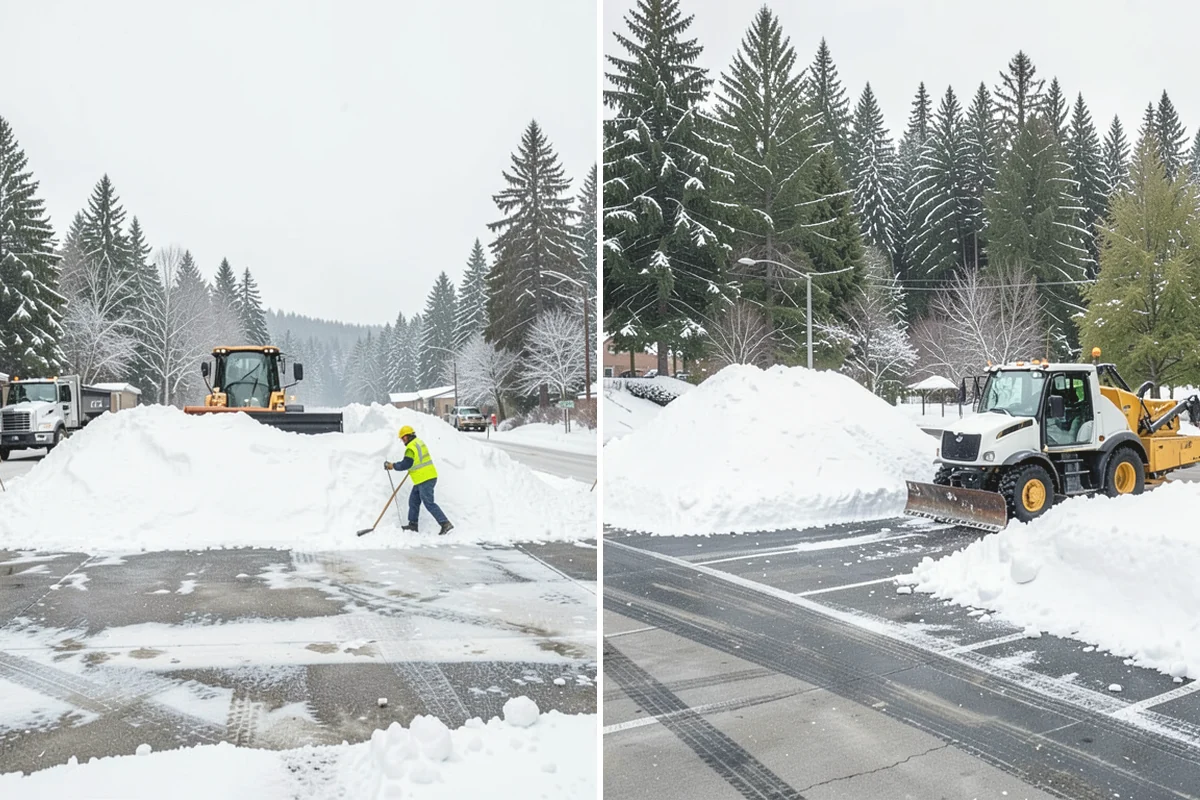 1-Inch Trigger Snow Removal in Ruston, Pierce County, WA - We set a one-inch measurement trigger for your site at signup