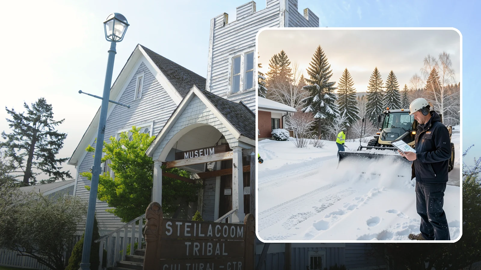 1-Inch Trigger Snow Removal in Steilacoom, Pierce County, WA - Automatic clearing that launches the instant accumulation reaches one inch, the tightest trigger we offer.