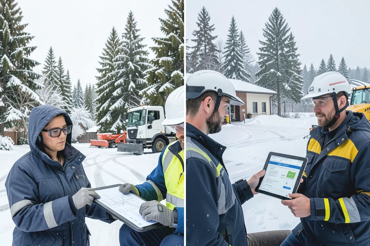 1-Inch Trigger Snow Removal in Wilkeson, Pierce County, WA - We set a one-inch measurement trigger for your site at signup