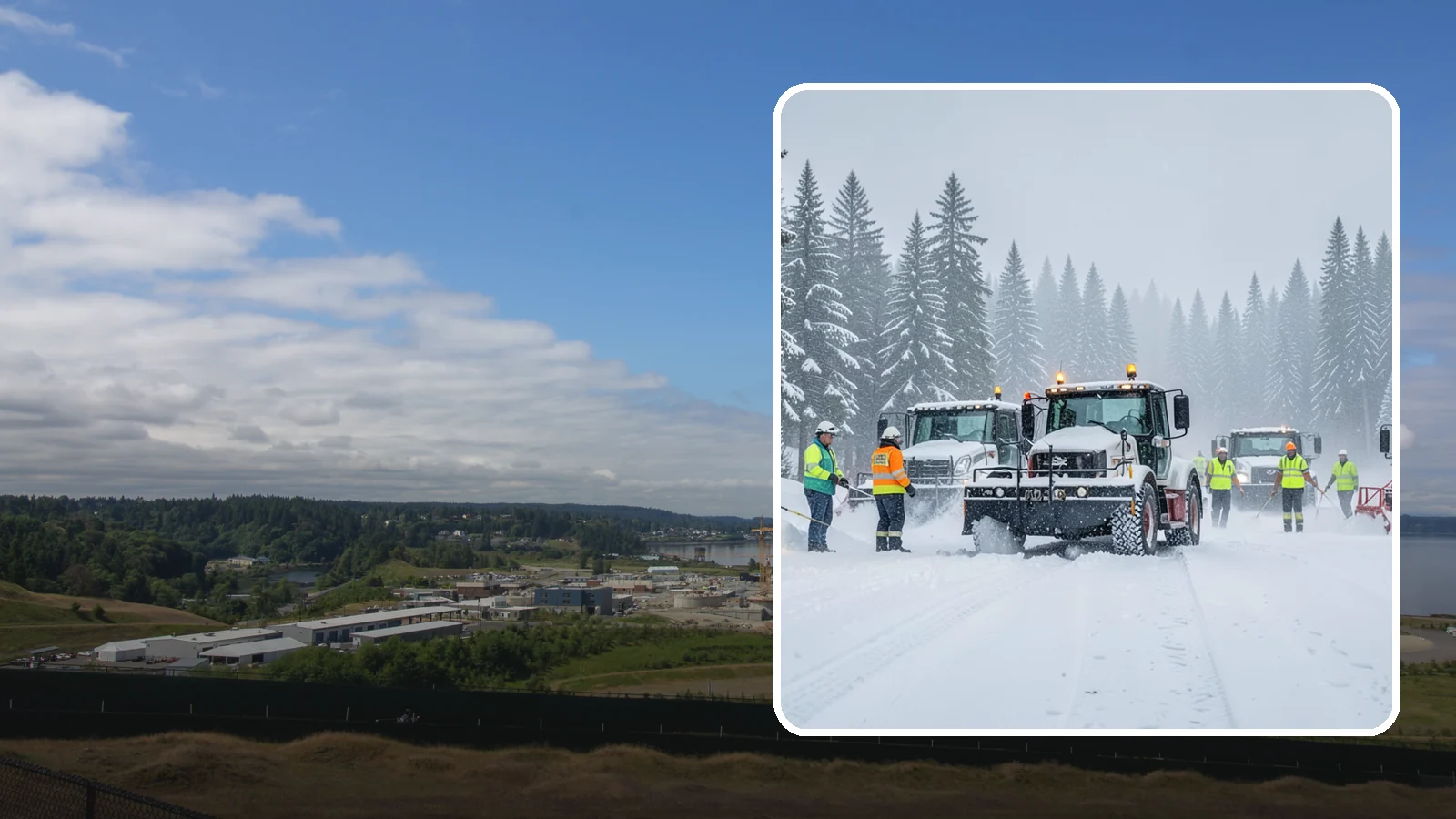 24/7 Snow Monitoring in University Place, Pierce County, WA - Round-the-clock weather and site surveillance that triggers a response the instant conditions warrant.