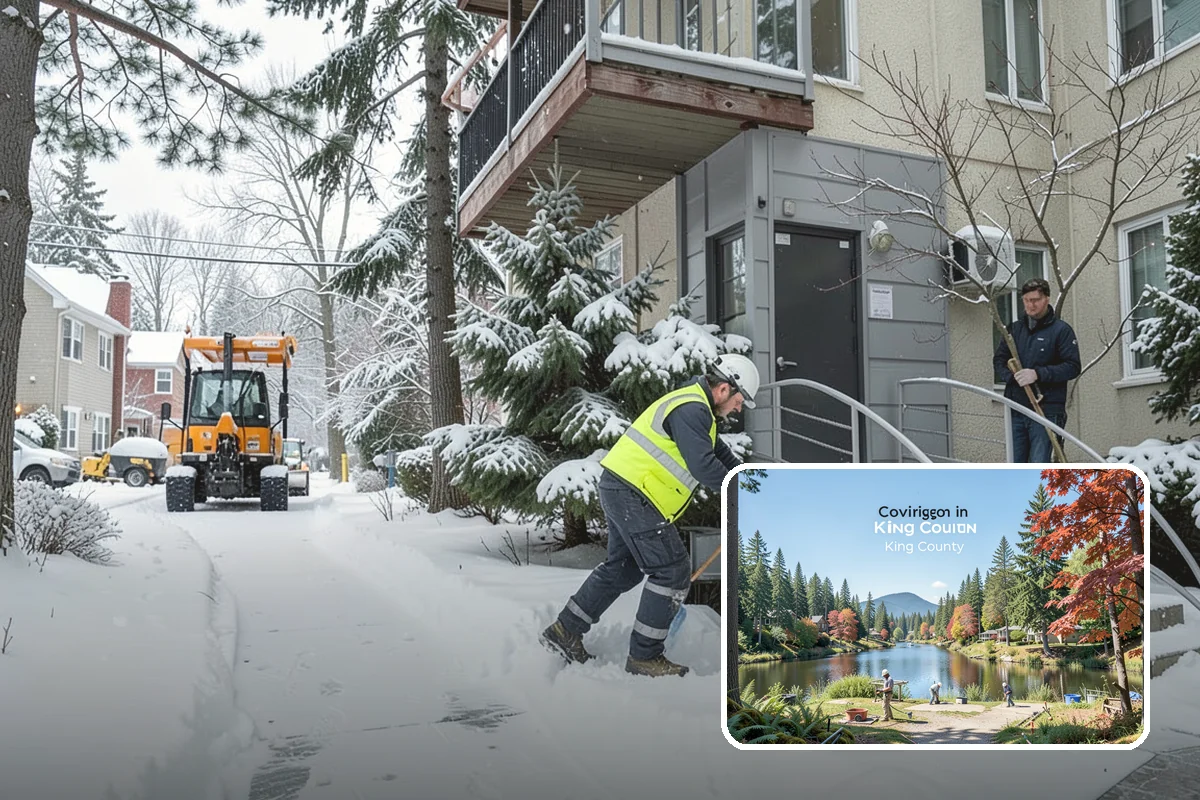 24-Hour Snow Removal in Covington, King County, WA - True around-the-clock availability