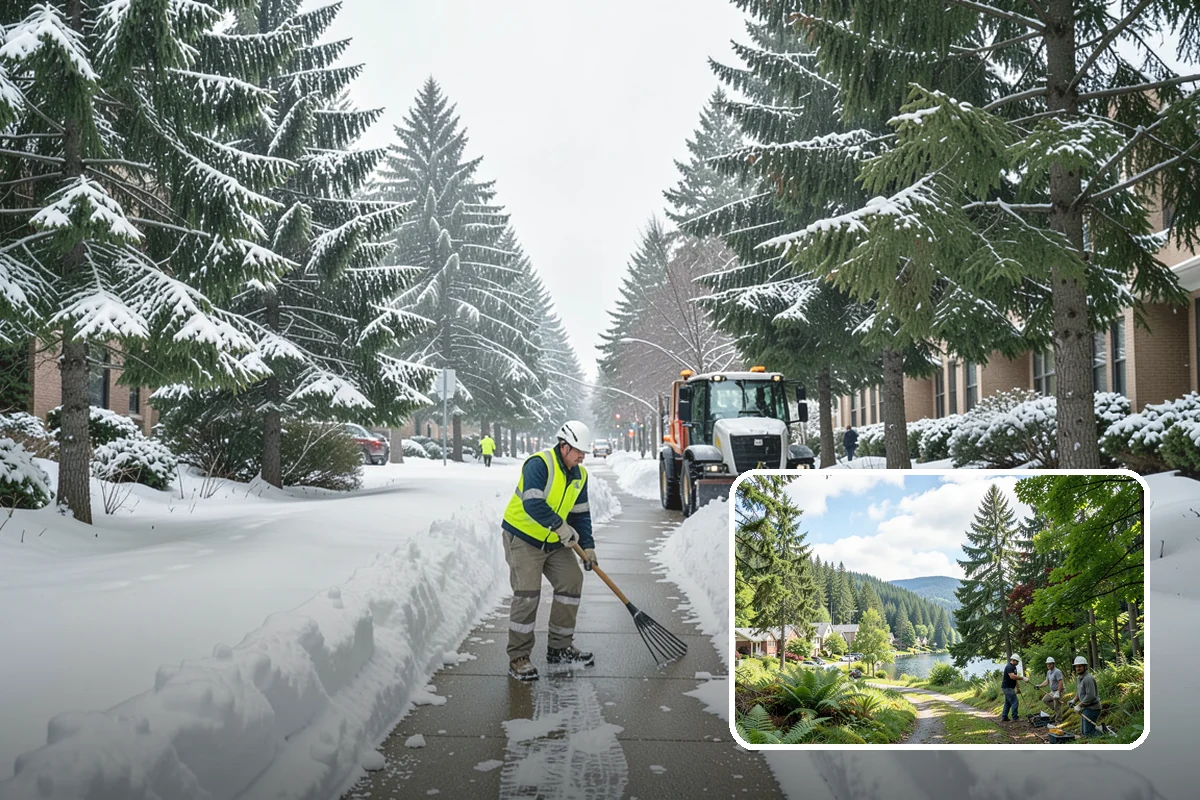 24-Hour Snow Removal in Lake Forest Park, King County, WA - True around-the-clock availability