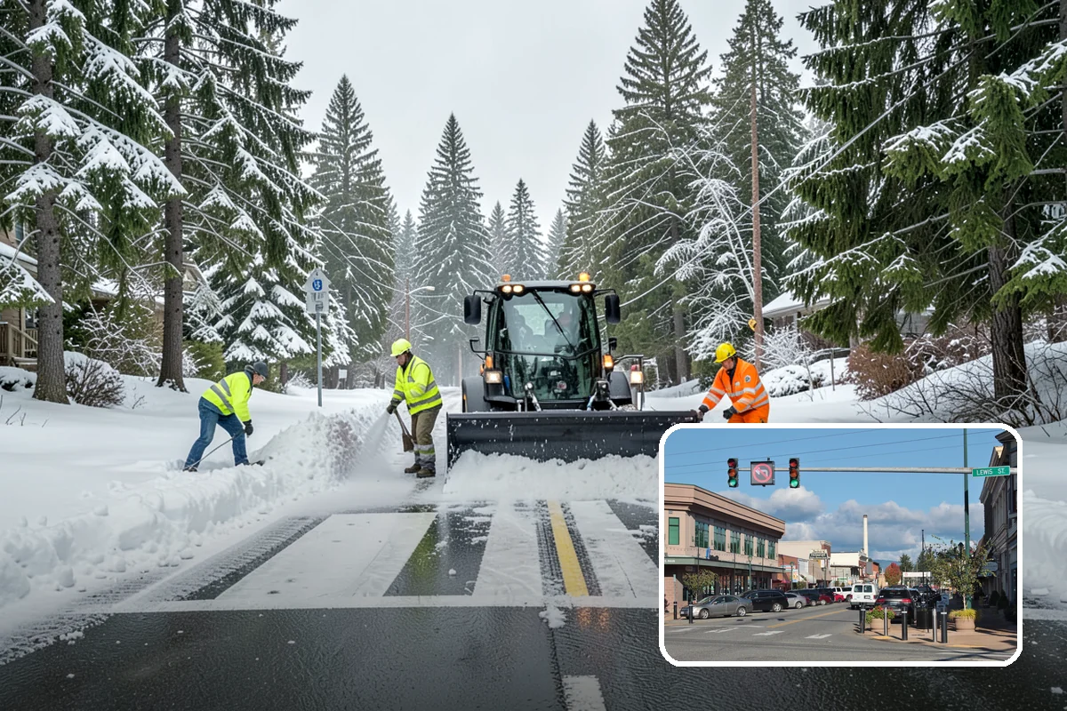 24-Hour Snow Removal in Monroe, Snohomish County, WA - True around-the-clock availability