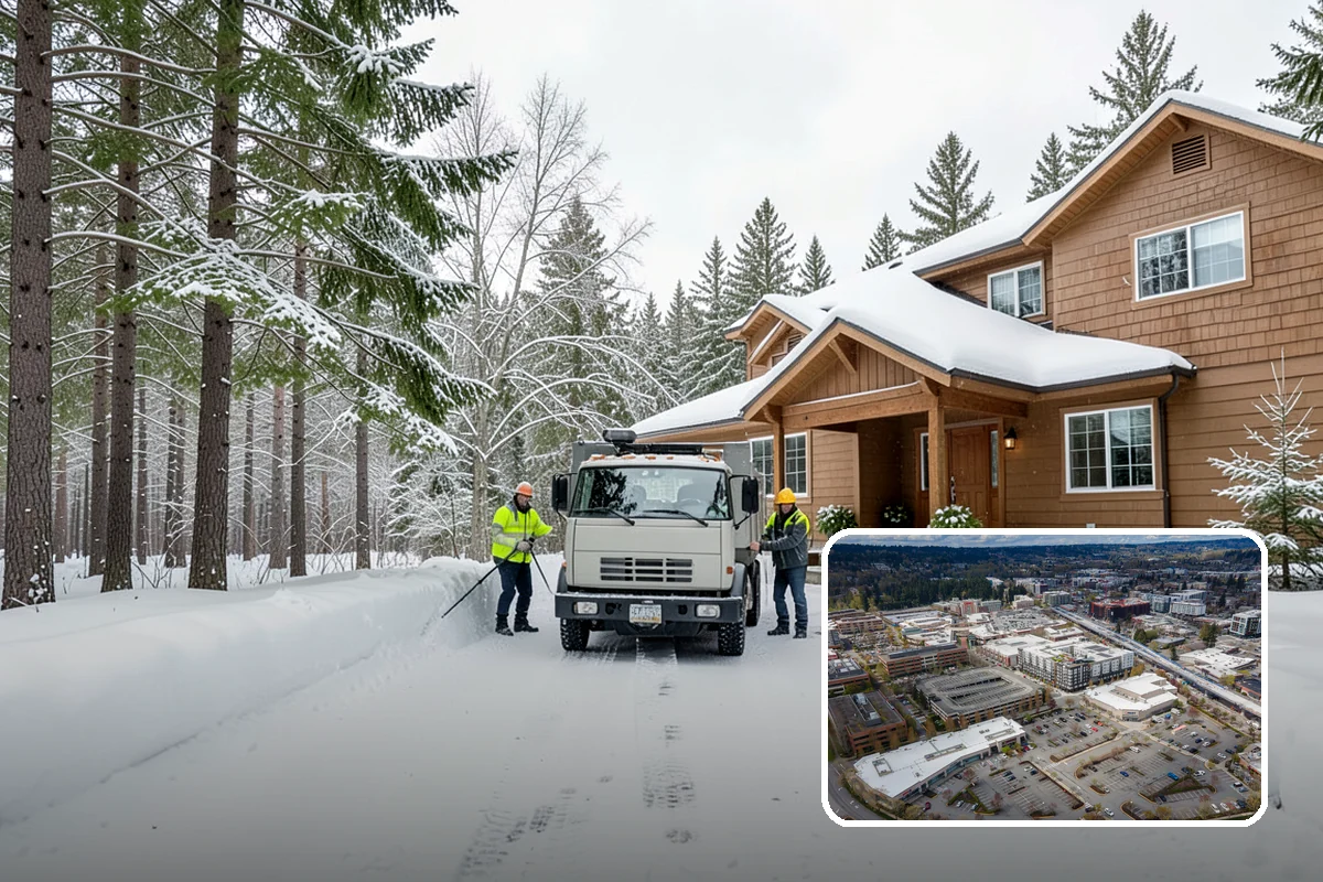 24-Hour Snow Removal in Redmond, King County, WA - True around-the-clock availability