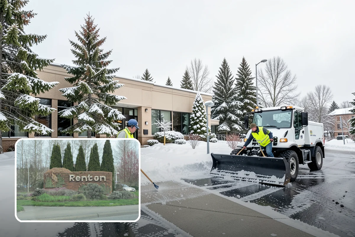 24-Hour Snow Removal in Renton, King County, WA - True around-the-clock availability