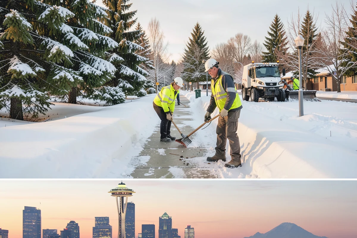 24-Hour Snow Removal in Seattle, King County, WA - Around-the-clock coverage is most valuable during the active snow window of December through February.
