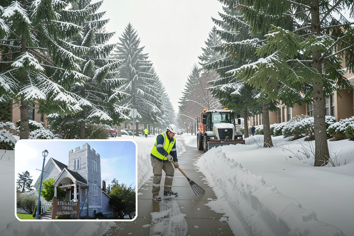 24-Hour Snow Removal in Steilacoom, Pierce County, WA - True around-the-clock availability