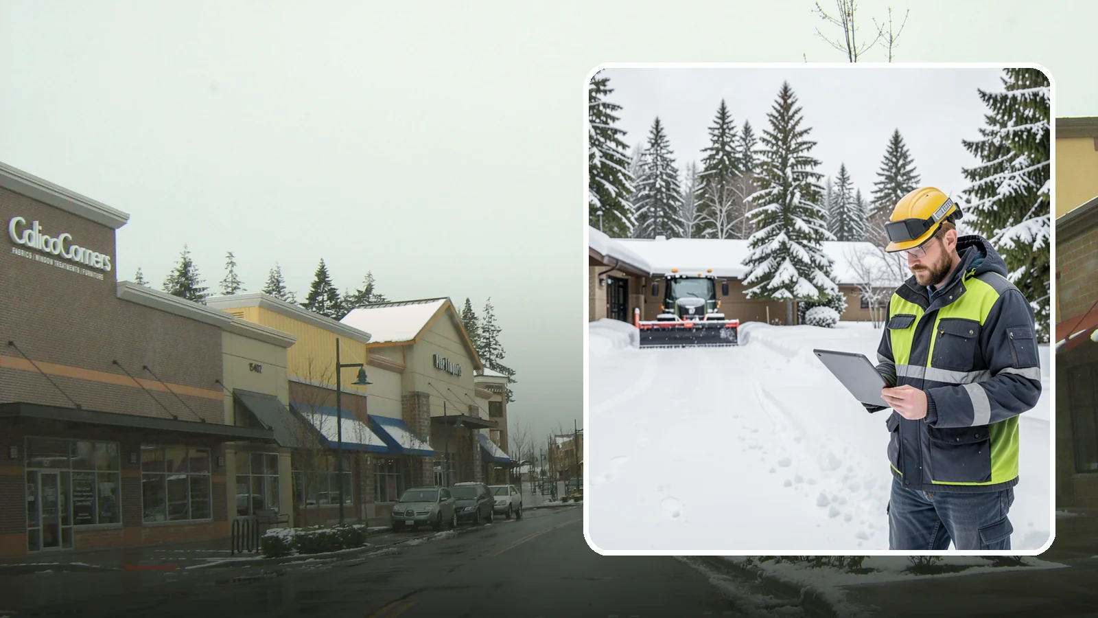 3-Inch Trigger Snow Removal in Mill Creek, Snohomish County, WA - Clearing that begins at three inches of accumulation, tuned for properties that can absorb a light coating.