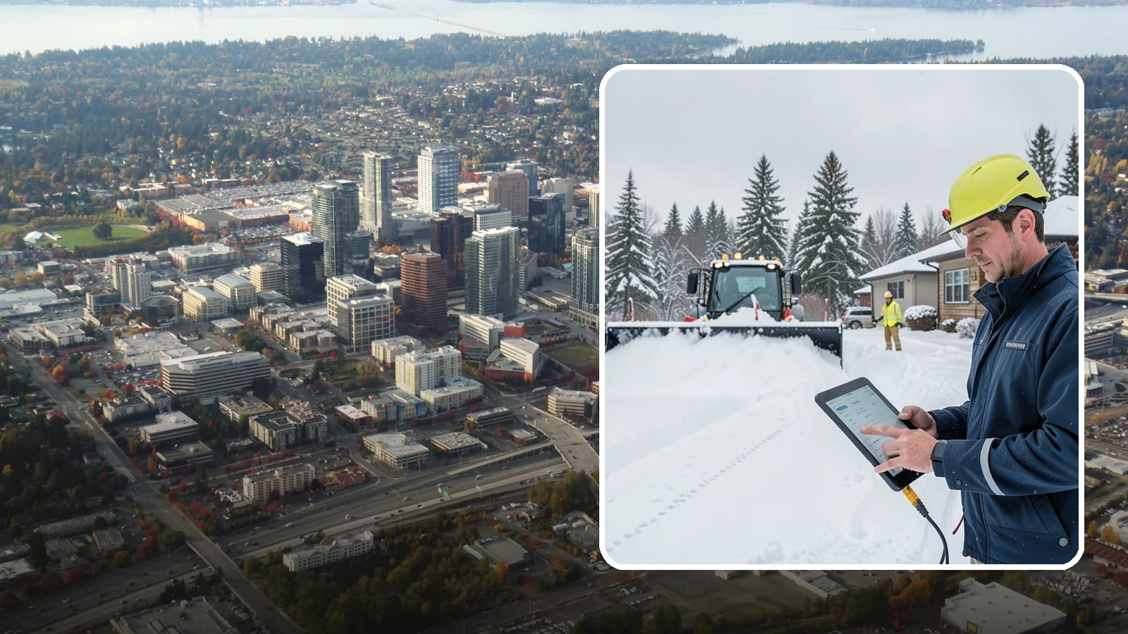 4-Inch Trigger Snow Removal in Bellevue, King County, WA - Heavy-accumulation service that activates only once four inches have piled up.