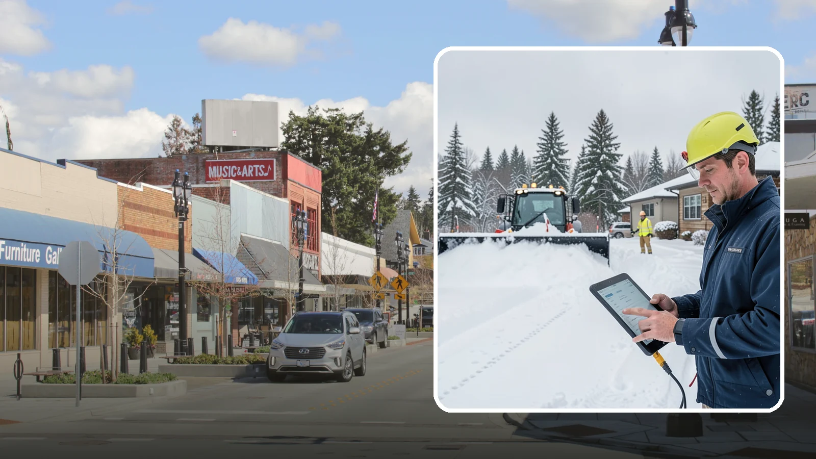 4-Inch Trigger Snow Removal in Bothell, King County, WA - Heavy-accumulation service that activates only once four inches have piled up.