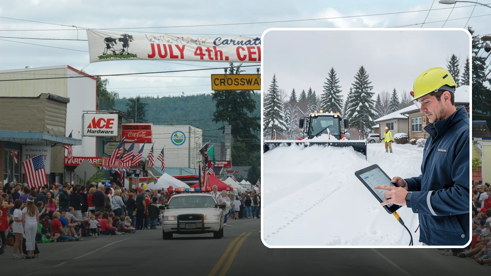 4-Inch Trigger Snow Removal in Carnation, King County, WA - Heavy-accumulation service that activates only once four inches have piled up.