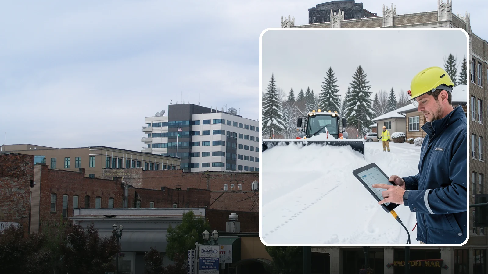 4-Inch Trigger Snow Removal in Everett, Snohomish County, WA - Heavy-accumulation service that activates only once four inches have piled up.