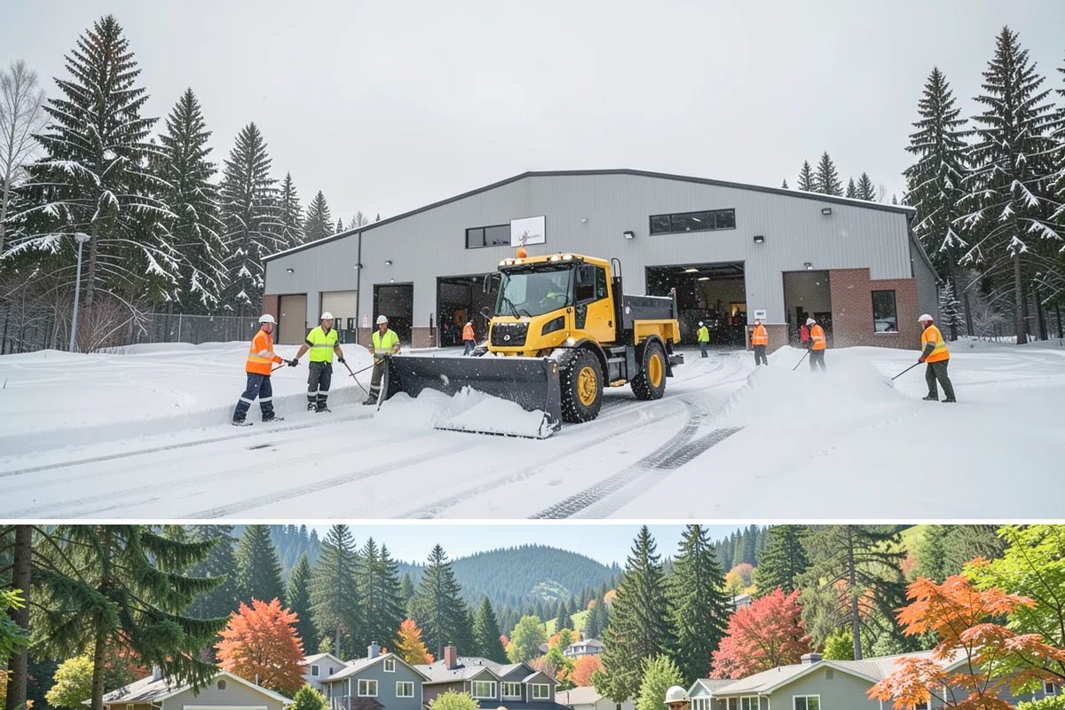 4-Inch Trigger Snow Removal in Fircrest, Pierce County, WA - This plan mainly engages during the occasional heavy storms that reach the lowlands in mid-winter.