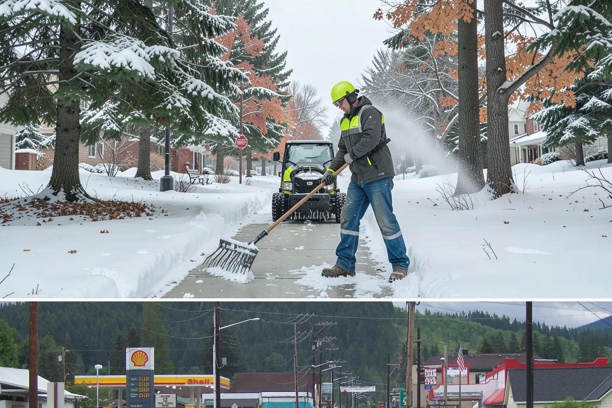 4-Inch Trigger Snow Removal in Granite Falls, Snohomish County, WA - This plan mainly engages during the occasional heavy storms that reach the lowlands in mid-winter.