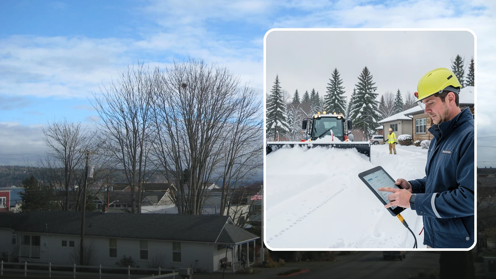 4-Inch Trigger Snow Removal in Langley, Island County, WA - Heavy-accumulation service that activates only once four inches have piled up.