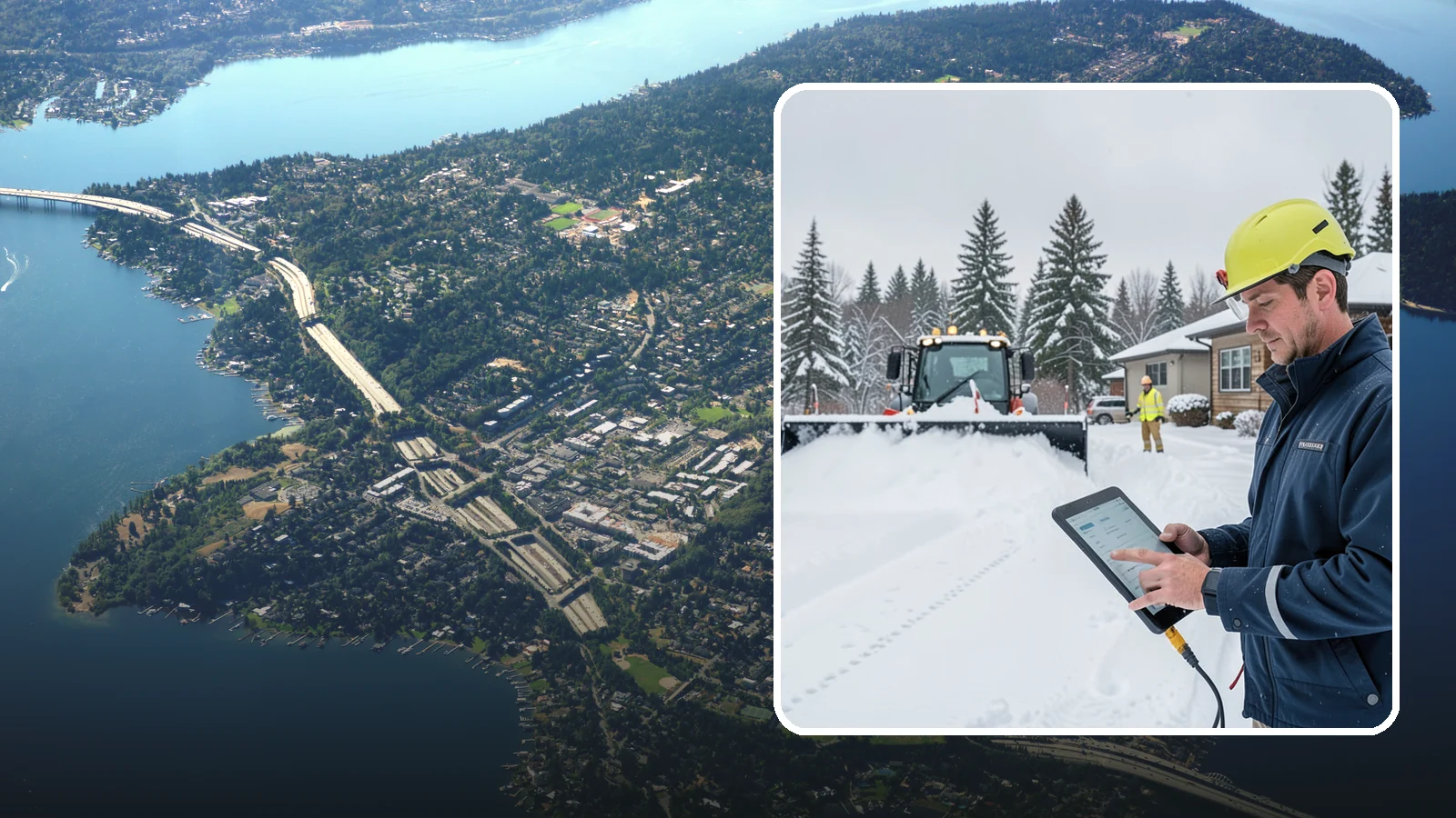 4-Inch Trigger Snow Removal in Mercer Island, King County, WA - Heavy-accumulation service that activates only once four inches have piled up.