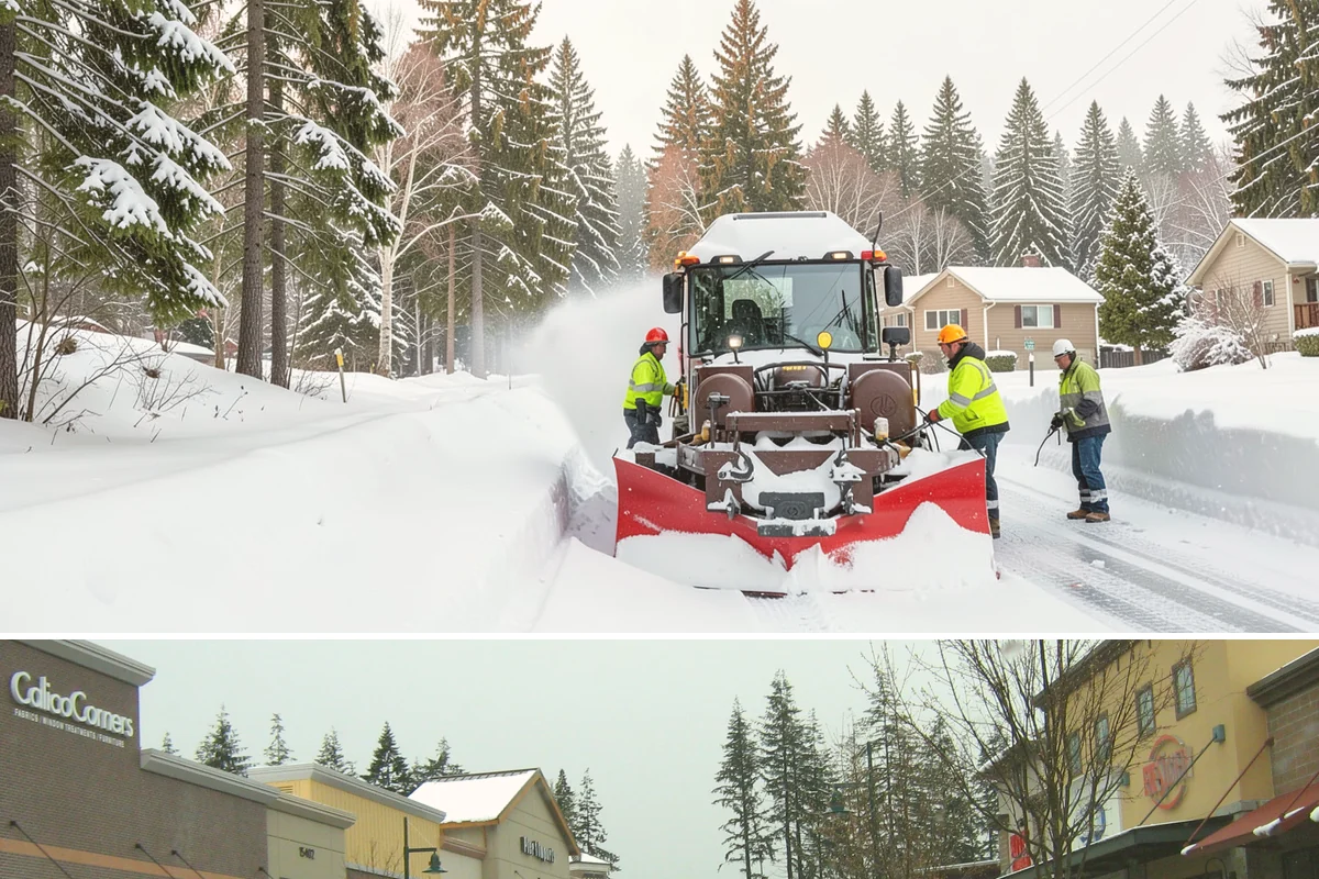 4-Inch Trigger Snow Removal in Mill Creek, Snohomish County, WA - This plan mainly engages during the occasional heavy storms that reach the lowlands in mid-winter.