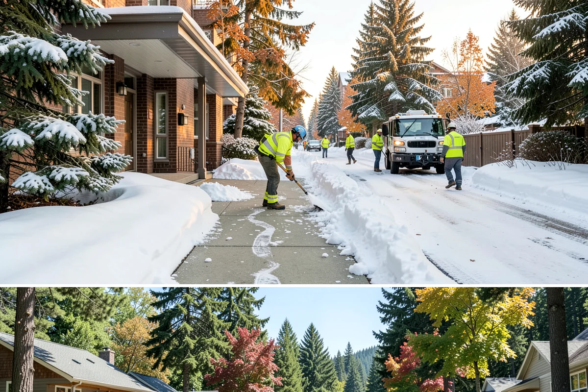 4-Inch Trigger Snow Removal in Orting, Pierce County, WA - This plan mainly engages during the occasional heavy storms that reach the lowlands in mid-winter.