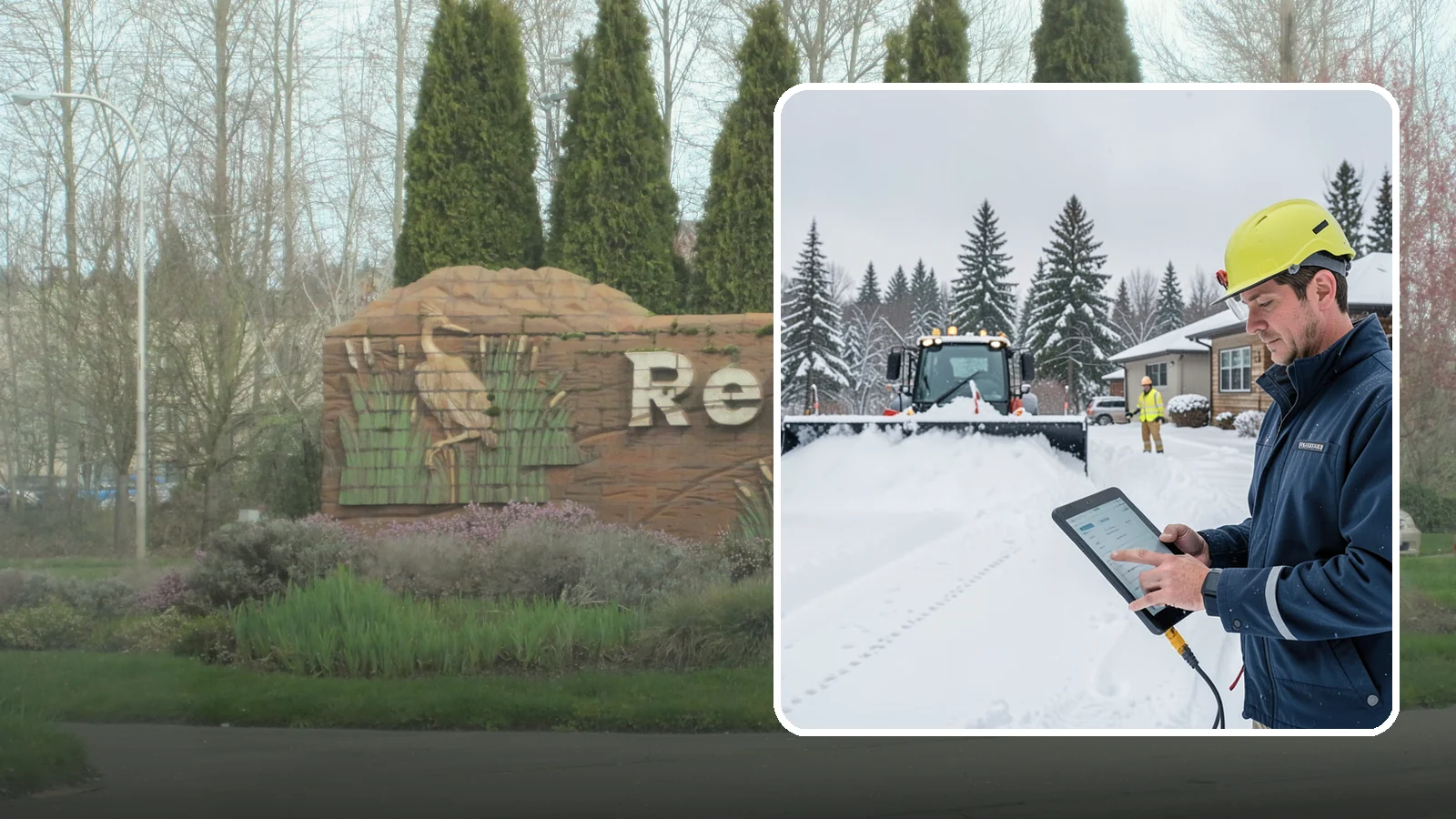 4-Inch Trigger Snow Removal in Renton, King County, WA - Heavy-accumulation service that activates only once four inches have piled up.