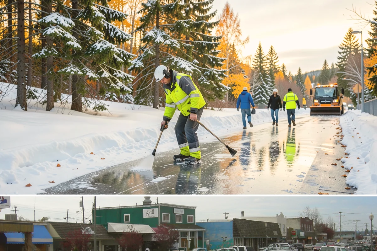 4-Inch Trigger Snow Removal in Stanwood, Snohomish County, WA - This plan mainly engages during the occasional heavy storms that reach the lowlands in mid-winter.