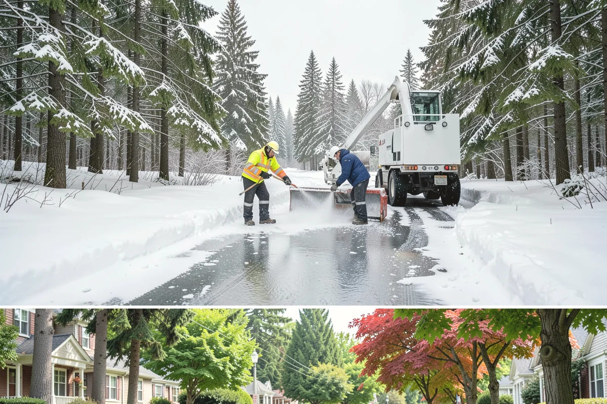 Accessible Route Clearing in Beaux Arts Village, King County, WA - Maintained after every snowfall throughout the winter so the route never breaks.