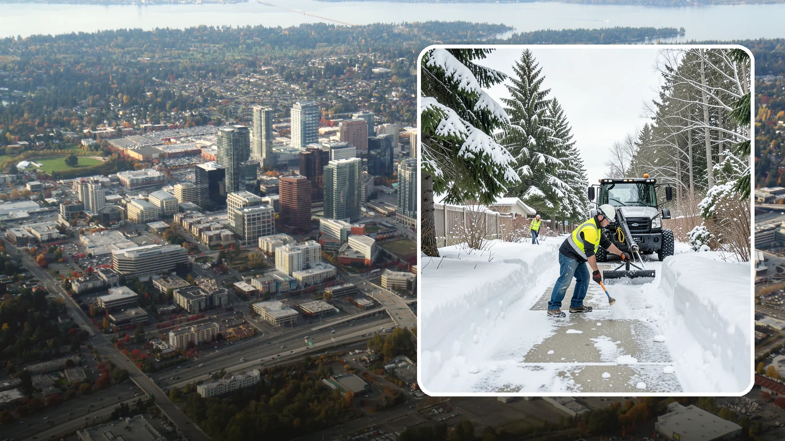 Accessible Route Clearing in Bellevue, King County, WA - We clear the complete accessible route across your Western Washington property so it stays continuous and barrier-free in winter.