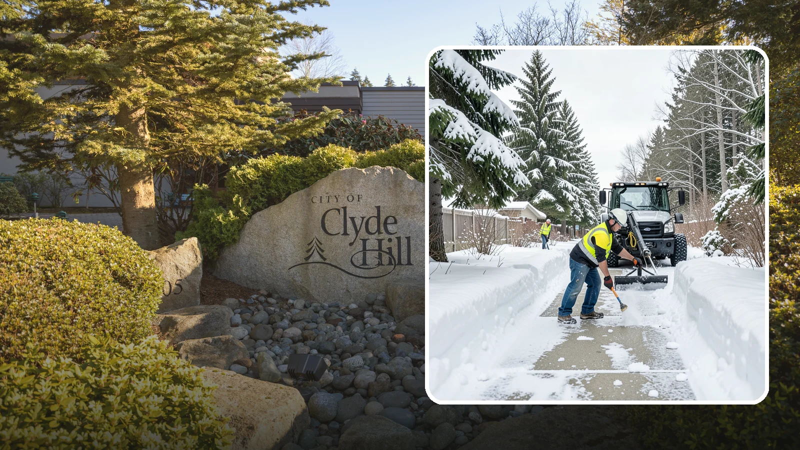 Accessible Route Clearing in Clyde Hill, King County, WA - We clear the complete accessible route across your Western Washington property so it stays continuous and barrier-free in winter.