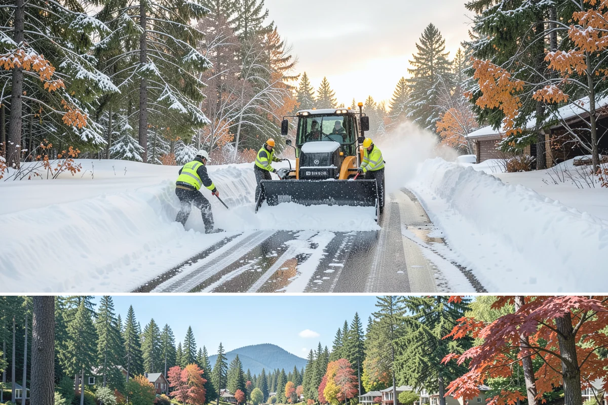 Accessible Route Clearing in Covington, King County, WA - Maintained after every snowfall throughout the winter so the route never breaks.