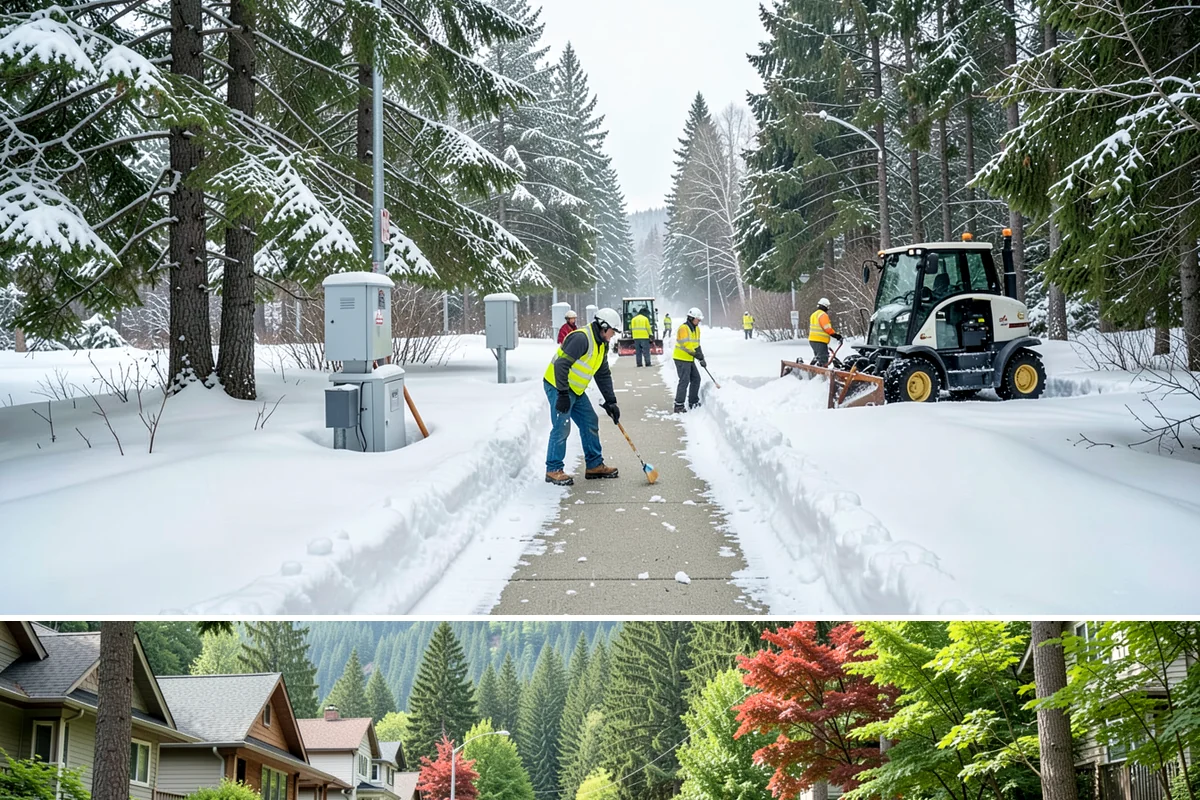 Accessible Route Clearing in Darrington, Snohomish County, WA - Maintained after every snowfall throughout the winter so the route never breaks.