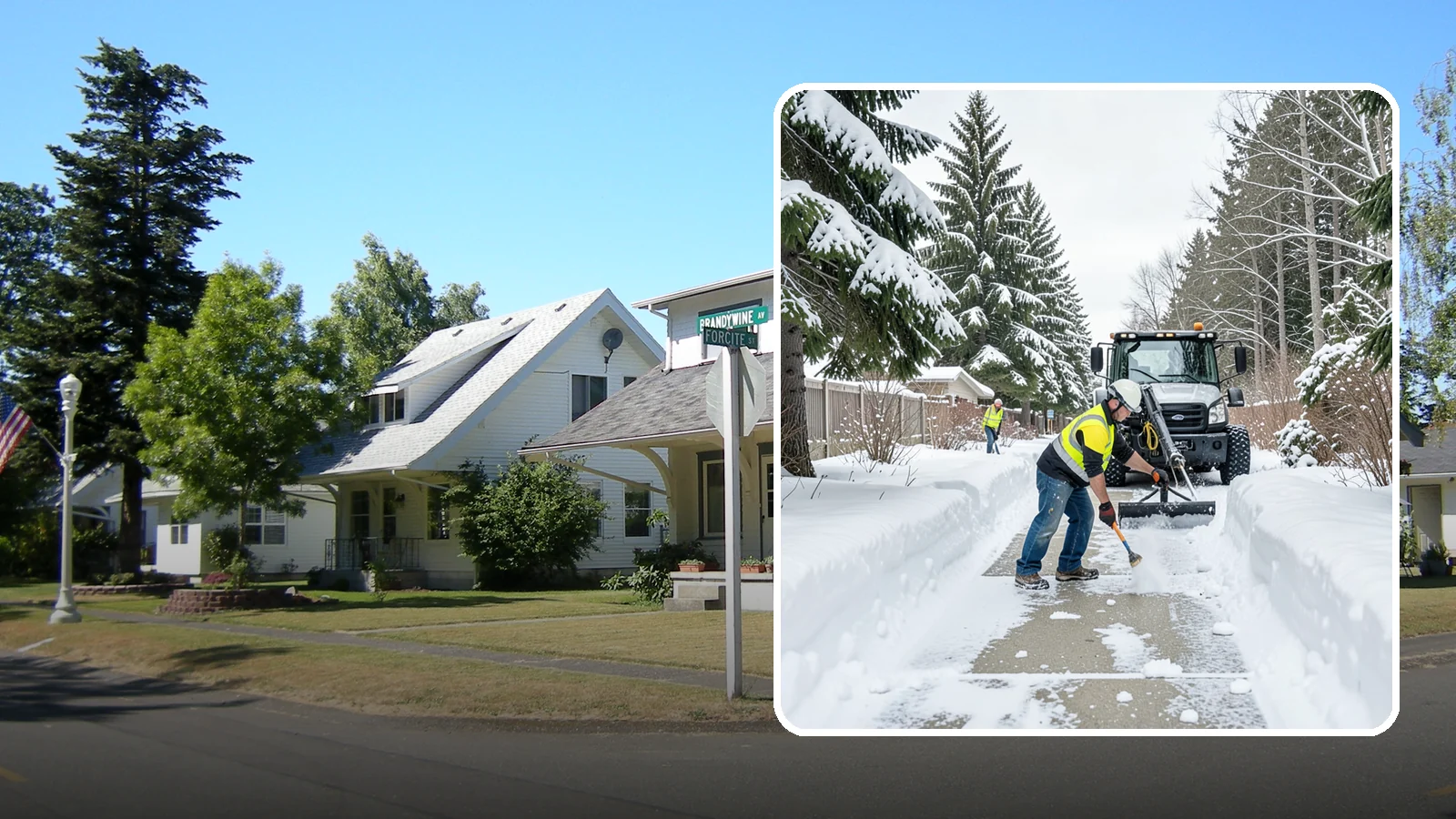 Accessible Route Clearing in DuPont, Pierce County, WA - We clear the complete accessible route across your Western Washington property so it stays continuous and barrier-free in winter.