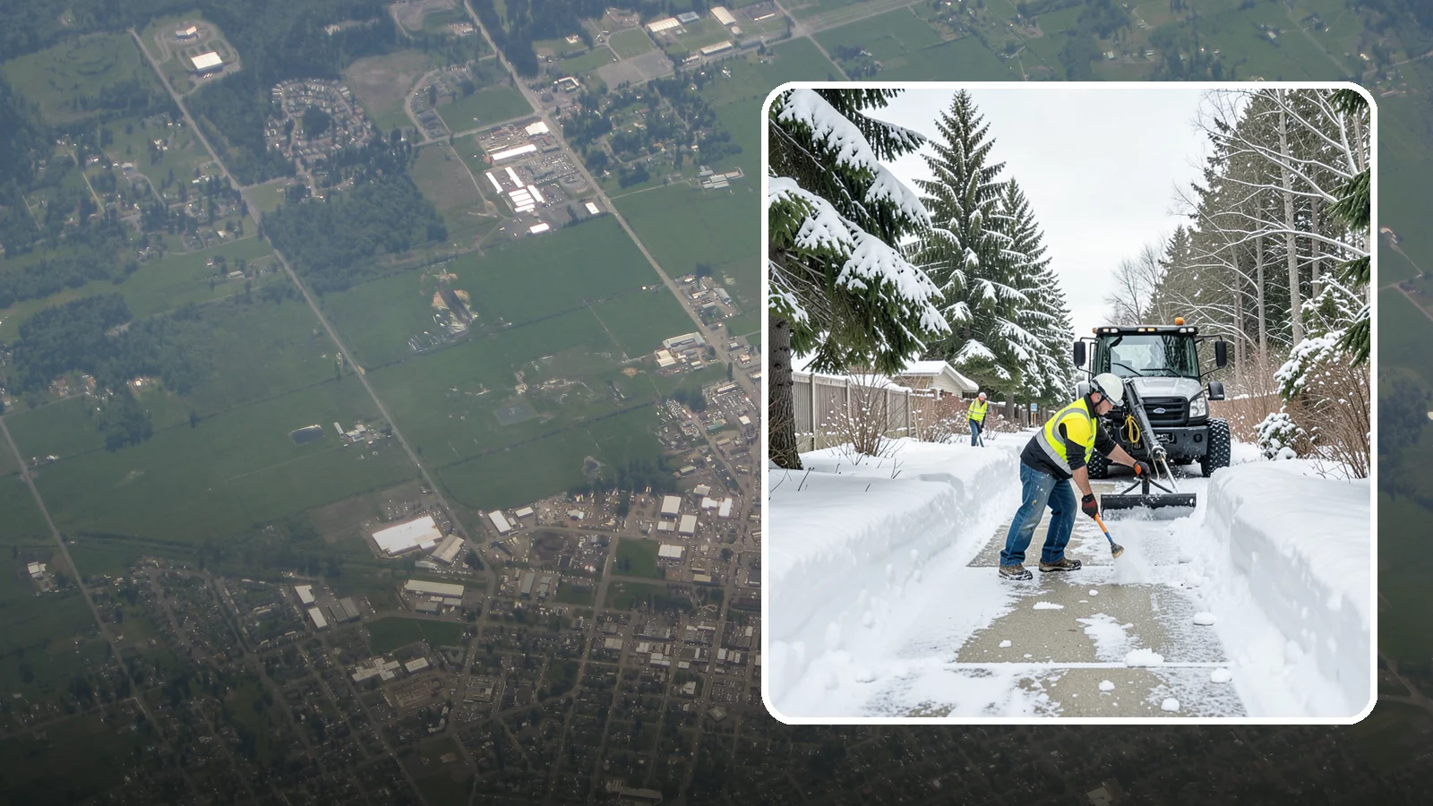 Accessible Route Clearing in Enumclaw, King County, WA - We clear the complete accessible route across your Western Washington property so it stays continuous and barrier-free in winter.
