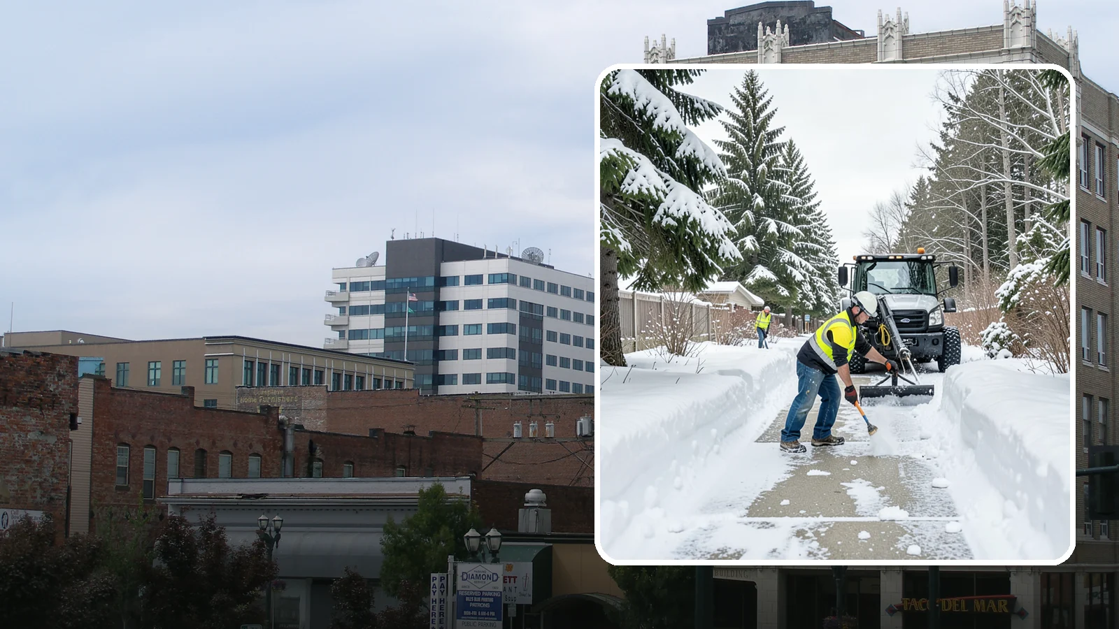 Accessible Route Clearing in Everett, Snohomish County, WA - We clear the complete accessible route across your Western Washington property so it stays continuous and barrier-free in winter.