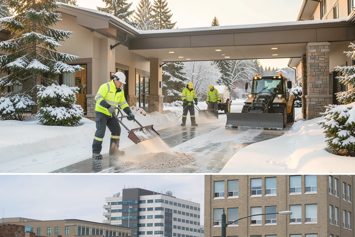 Accessible Route Clearing in Everett, Snohomish County, WA - Maintained after every snowfall throughout the winter so the route never breaks.