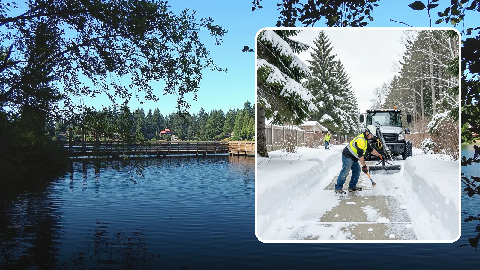 Accessible Route Clearing in Federal Way, King County, WA - We clear the complete accessible route across your Western Washington property so it stays continuous and barrier-free in winter.